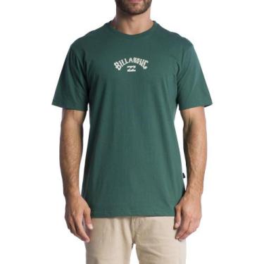 Imagem de Camiseta Billabong Mid Arch Sm24 Masculina Verde Escuro