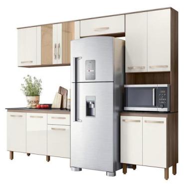 Imagem de Cozinha Compacta Fit 11 Portas Com Balcão 120cm - Nicioli