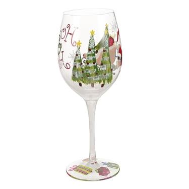 Imagem de BRIGHTFUFU de vinho de Natal copos altos para bebidas taça para beber taça de vinho decorativa decoração de papai noel óculos altos cabo longo decorar de bar Vidro de coquetel