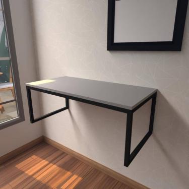 Imagem de Aparador Industrial Cinza Moderno Cantinho Café Escritorio Simples Sala Estar Quarto