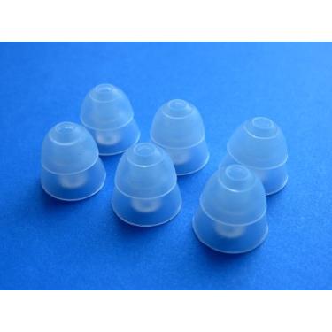 Imagem de Conjunto de fones de ouvido com flange dupla transparente (2 camadas) 6 grandes (G) compatível com fones de ouvido estéreo Etymotic etyBLU2, ER-4, hf5, hf3, hf2, mc5, mc3, mc2 e ETY Kids in Ear