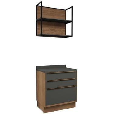 Imagem de Cozinha Modulada Pequena Herval Ten, 3 peças, 100% Mdf, 80 Cm