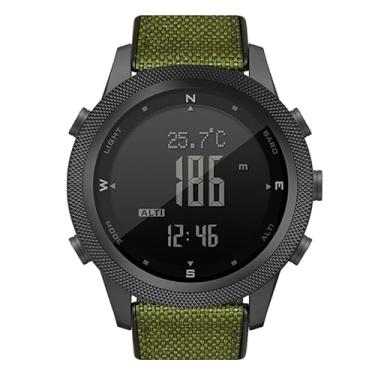 Imagem de CakCity Relógio tático masculino militar com bússola relógios esportivos ao ar livre para homens, caminhadas, relógio de pulso digital com barômetro, altímetro, contador de degraus