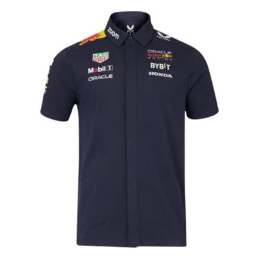 Imagem de Camisa masculina de botão Red Bull Racing F1 2024 Team, Azul marino, M
