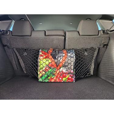 Imagem de Rede de carga de malha elástica automotiva estilo banco traseiro para Honda HRV LX Sport EX-L 2023-2025 - Organizador e armazenamento de porta-malas premium - Rede de bagagem para crossover - Melhor