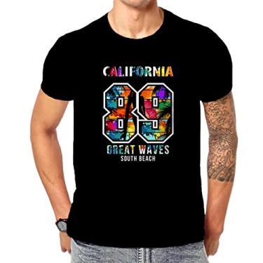 Imagem de Camiseta com estampa 3D descolada, estilo hip hop, verão, masculina, feminina, manga curta (cinza, unissex), 89 preto, G