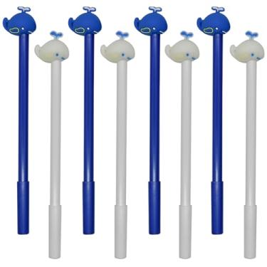 Imagem de Maydahui 30 canetas esferográficas fofas em forma de baleia spray de água canetas de peixe coloridas de animais 2 cores tinta gel preta para escritório, escola, papelaria, festa