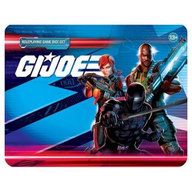 Imagem de Renegade Game Studios G.I. Joe Roleplaying Game Dice Set, Specialty Dice, 2 d20 , 1 d12, 1 d10, 1 d8, 1 d6, 1 d4 , 1 d2 Coin