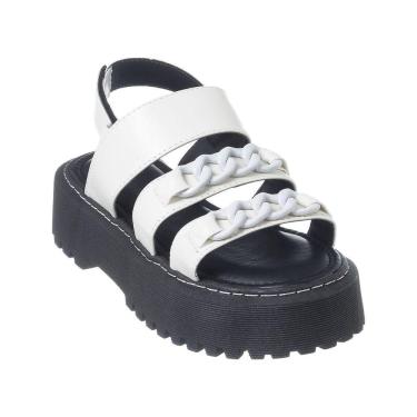 Imagem de Sandália Papete Plataforma Tratorada Birken Corrente Preta