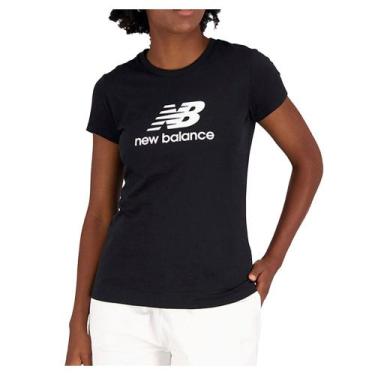 Imagem de Camiseta Feminina New Balance Essentials Preta - Wt1415