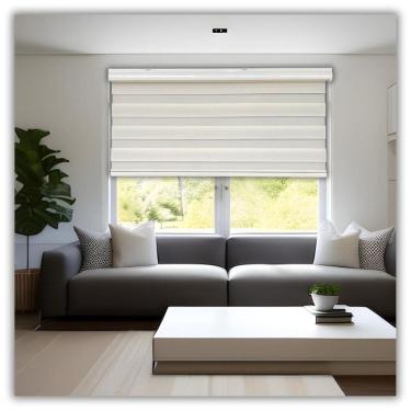 Imagem de Persiana rolo double vision zebra bege 160 l x 220 a cortina