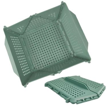 Imagem de Cesta Frutas Vegetais Verdura Dobravel Escoador Alimentos Porta Objetos Livros Decoraçao Drenagem  Sala Quarto Casa