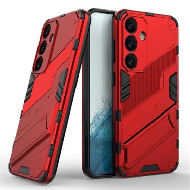 Imagem de Capa para Samsung Galaxy S21 S22 S23 S24 Plus Ultra FE à prova de choque híbrida dupla camada Kickstand capa A05 A05S A15 A25 A35 A55, vermelha, para S22 Plus