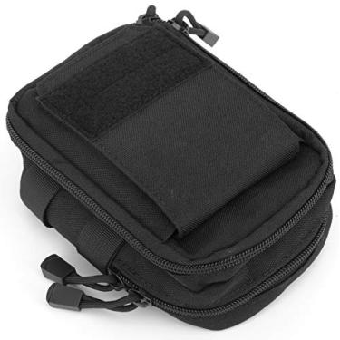 Imagem de LefRight Multiuso Tactical Nylon Molle Utility IFAK Bolsa de cintura coldre combo alça destacável compatível com iPhone XR 7 Plus Pixel XL S8 S7 Edge Moto Z Force Play (preto)