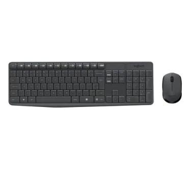 Imagem de Kit Combo Teclado Mouse Logitech Mk235 Com Ç Abnt2 Sem Fio Wifi Funcio