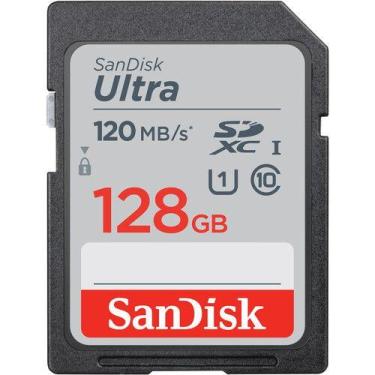 Imagem de Cartão de Memória SDXC Sandisk 128GB Ultra 120mb/s Classe 10