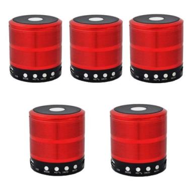 Imagem de kit 5 Alto-Falante Mini Caixinha Som Portatil  Bluetooth  - Grasep
