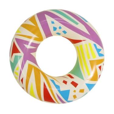Imagem de Boia Inflável Circular Piscina Água Mar Praia Geometric W11414 Bel - S