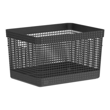 Imagem de Cesto Organizador Caixa Organizadora Armário Brinquedos 20l - OU, Pret