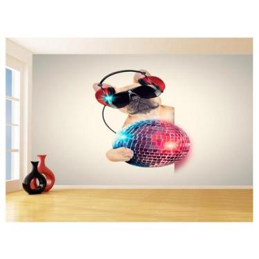 Imagem de Papel De Parede 3D Animais Cachorro Com Óculos 3,5M Anm362 - Você Deco