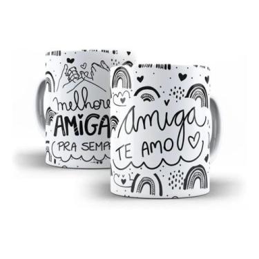 Imagem de Caneca Porcelana Melhores Amigas Para Sempre Amiga Te Amo Amizade - Vi