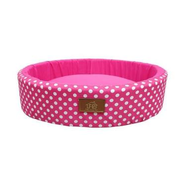 Imagem de Cama Fábrica Pet Redonda Unic Rosa para Cães e Gatos - Tamanho M