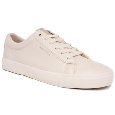Imagem de Nautica Sapato casual masculino, mocassim clássico de cano baixo com cadarço, tênis moderno - em tamanhos médios e largos, Alos-bone, 45