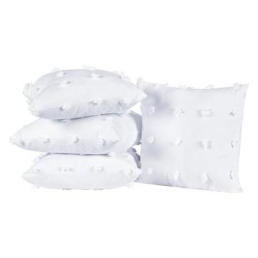 Imagem de Capas De Almofadas Poppy 45cm x 45cm 04 Peças - Branco - Bia Enxovais