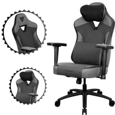 Imagem de Cadeira Gamer Grafite Ergonômica Giratória Apoio de Braço 2D  Almofada