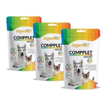 Imagem de Kit 3 Compplet Mix Pet A-z Suplemento Organnact 120g