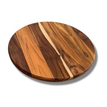 Imagem de Kit 15 Tábuas 45Cm De Madeira Teca Para Cortar E Servir Pizza - Brasa 