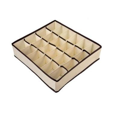 Imagem de Organizador de Gavetas para Calcinha para 24 Peças Bege Ordene