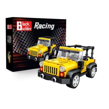Imagem de Block Builder Jeep Wrangler Car Building Block Set (242 Pieces). Racing Car Building Blocks for Kids and Adults