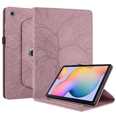 Imagem de TIPOYOROO Capa para Samsung Galaxy Tab S6 Lite 2020/S6 Lite 2022 10,4 polegadas, capa giratória de 360° para Galaxy Tab S6 Lite (SM-P610/SM-P615/SM-P613/SM-P619) Capa de couro PU premium com suporte