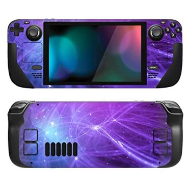 Imagem de PlayVital Conjunto completo de decalque de película protetora para LCD Steam Deck, adesivos personalizados capa de vinil para Steam Deck OLED - Track of Meteor