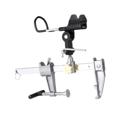 Imagem de menolana Grampo no tipo de ponte corrimão torre suporte suporte de vara de pesca ajustável simples de usar suporte de vara de caiaque suporte de pesca de ponte, Distância de Fixação