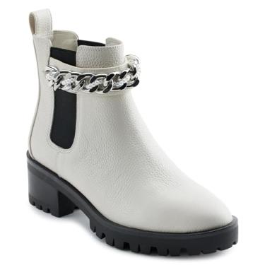Imagem de Karl Lagerfeld Paris Bota feminina de cano médio Pierson com cano médio, Branco macio, 38