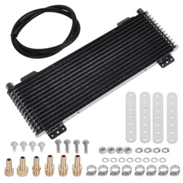 Imagem de LokoCar Radiador de óleo de transmissão por queda de baixa pressão LPD47391 4739 40.000 GVW com ferragens de montagem preto