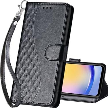 Imagem de SASYMALY Capa carteira para Samsung Galaxy A25 5G, capa flip com suporte para mulheres e homens, capa de telefone de couro PU adequada para Samsung Galaxy A25 5G [Preto]