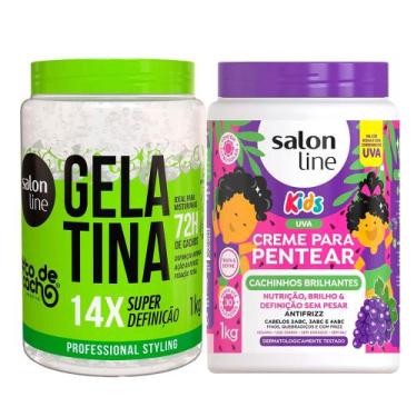 Imagem de Kit Gelatina Salon Line todecacho Super Definição 1Kg E Creme Pentear 