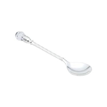 Imagem de Cj.6 Colheres p/Café de Zamac Niquelado Cristal 11cm - Lyor