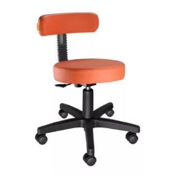 Imagem de Cadeira Mocho Com Encosto Slim Laranja - Urban