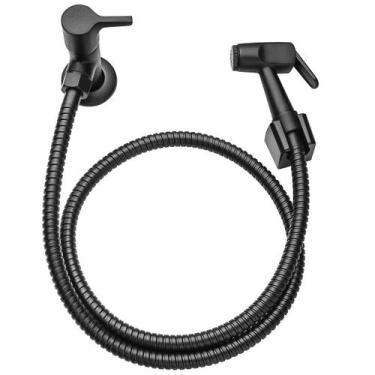 Imagem de Ducha Higiênica Completa Redonda Preto Fosco Black Kelly - KELLY METAI