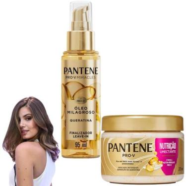 Imagem de Kit Pantene Óleo Milagroso Queratina Mascara Hidratação Nutrição Resta