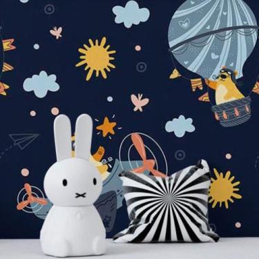 Imagem de Papel de Parede Adesivo Infantil Ursinhos Viajantes N018080 - Adesivo 