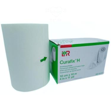 Imagem de Fita Elástica Adesivo Para Cobrir Feridas Curafix Rolo 10cm X 10 Metro