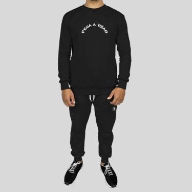 Imagem de Conjunto Calça e Blusa Moletom Careca Sem Capuz Algodão PV - MP Moda M