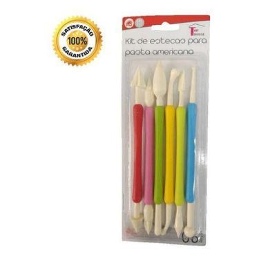 Imagem de Kit 6 Estecas 12 Pontas Confeitaria Pasta Americana Biscuit - Top Hous