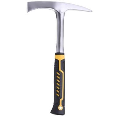 Imagem de Hymnorq Martelo de solda com alça de redução de choque e corpo de aço forjado para remoção de escória, palheta de pedra de ferramenta manual de 800 ml, martelo de tijolo forjado