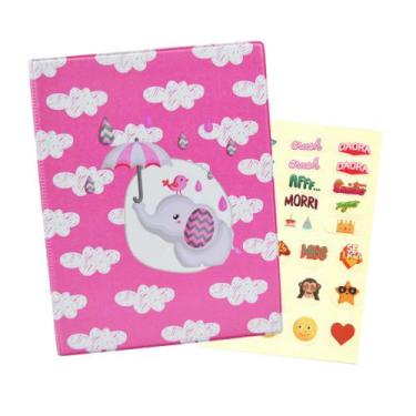 Imagem de Álbum de 500 fotos 10x15 Elefante Rosa + ADESIVO - TUDOPRAFOTO